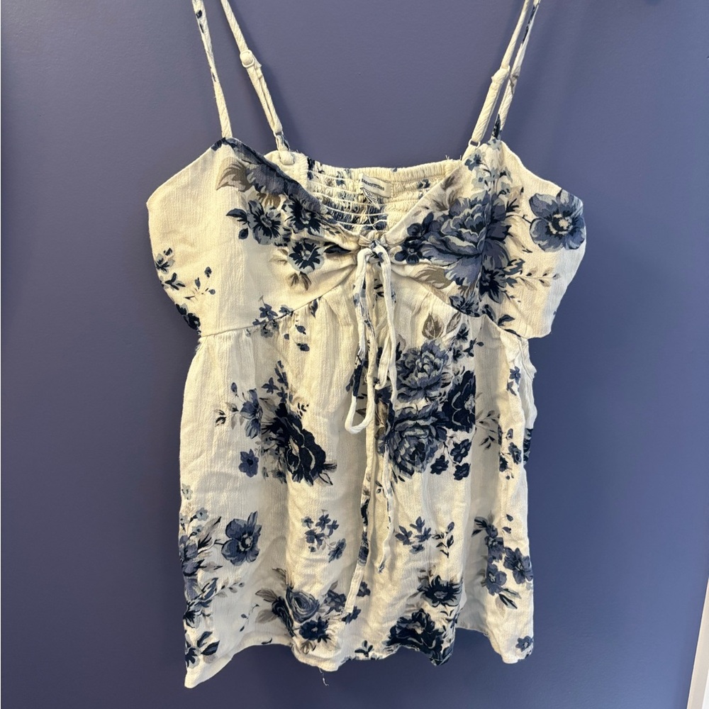 American Eagle Outfitters Blue Floral Camisole